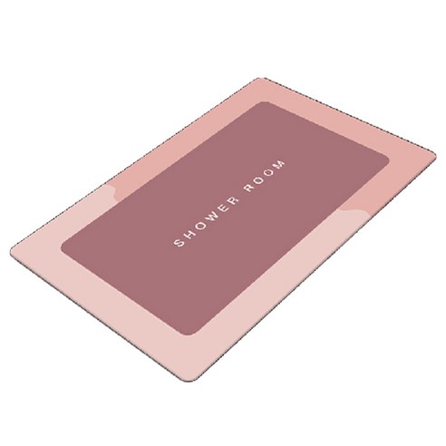 피어니스트 빠른 드라이 규조토 발매트 사각 40 x 60 cm, 핑크, 1개