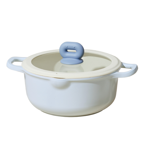 까로떼 인덕션 리틀빈 IH 양수냄비, 20cm, 크림블루, 1개