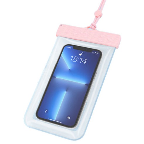 소니오 터치 스크린 베이직 휴대폰 방수팩 21 x 12 cm, 12 로프 핑크, 1개