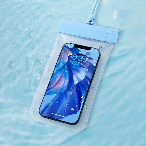 소니오 터치 스크린 라인 휴대폰 방수팩 22 x 11.3 cm, 09 로프 블루, 1개