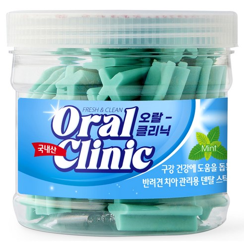 슈퍼츄 강아지 오랄클리닉 덴탈껌, 민트, 300g, 1개