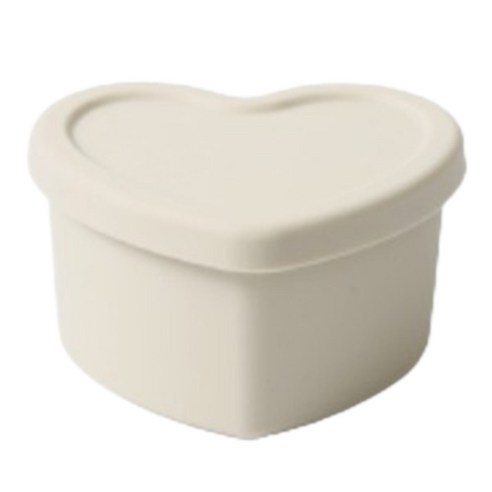러빗 실리콘 하트볼 밀폐용기, 250ml, 아몬드밀크, 1개