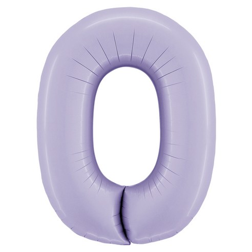 그라보벌룬 은박풍선 대 숫자 0, 라일락, 1개