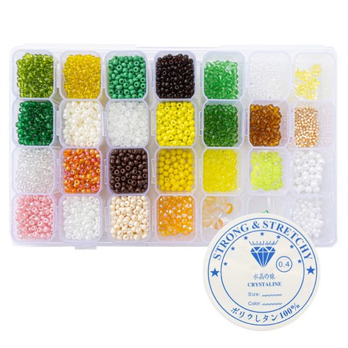 아트니즘 비즈공예 재료 세트 반지 팔찌 28칸 DIY 키트, 봄의정원, 1세트
