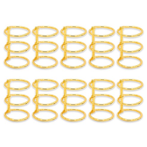 코히모 3공 다꾸 메탈 바인더링 25mm 4W139, 내경25mm, 10개, 골드