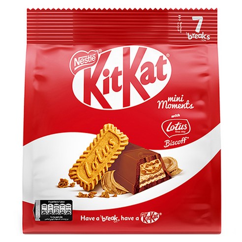 KitKat 로투스 미니 모먼트 초콜릿 7개입, 116.2g, 1개