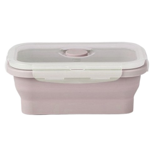 조니프리 접이식 실리콘 도시락 350ml, 노르딕핑크, 1개