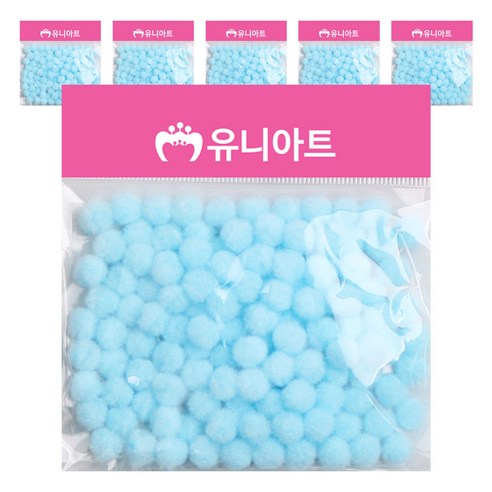 유니아트 1000 퐁퐁 10mm, 하늘, 6개