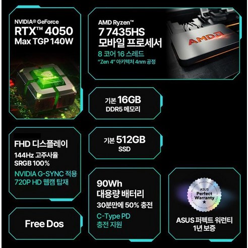고성능, 내구성, 확장성, 몰입적인 디스플레이를 갖춘 탁월한 가치의 게이밍 노트북