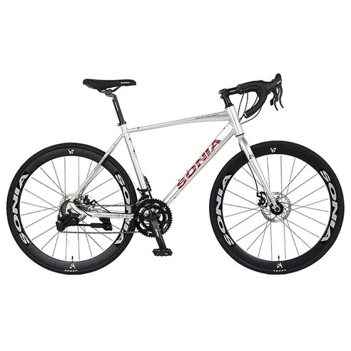 소니아 14단 알루미늄 로드 자전거 SR-1000D, 실버, 1개