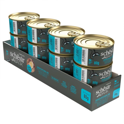 스케지어 어덜트용 쉐지애 애프터다크 홀푸드브로스 닭&메추리알 고양이 주식캔, 닭, 80g, 12개