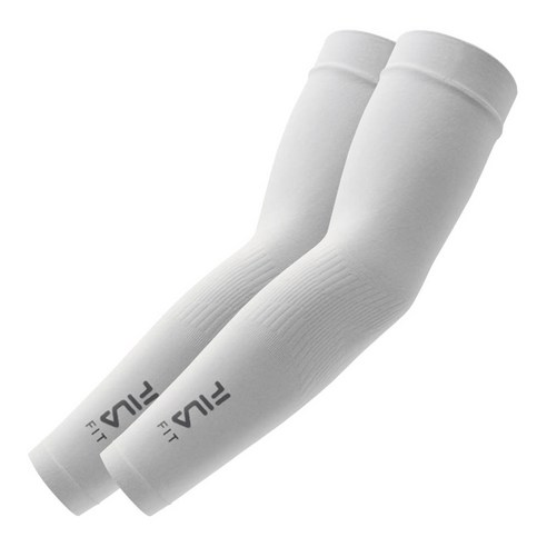 휠라 핏 3X밴더 쿨토시 암슬리브 2p, 화이트, 1개