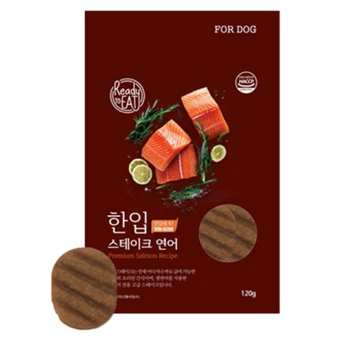 강아지 한입 스테이크, 1개, 120g, 연어