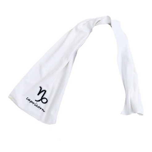 별자리 스포츠타월 110g, 염소자리(화이트), 1개