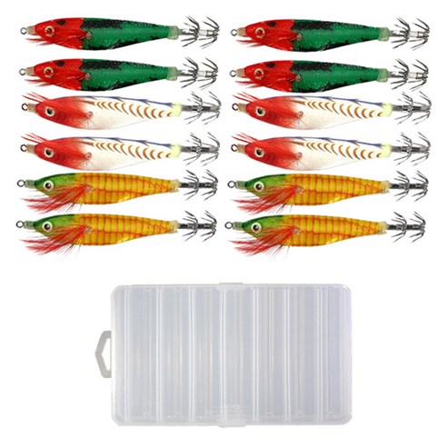 씨케이 12종 수평 에기 세트 태클박스 포함구성, 1세트