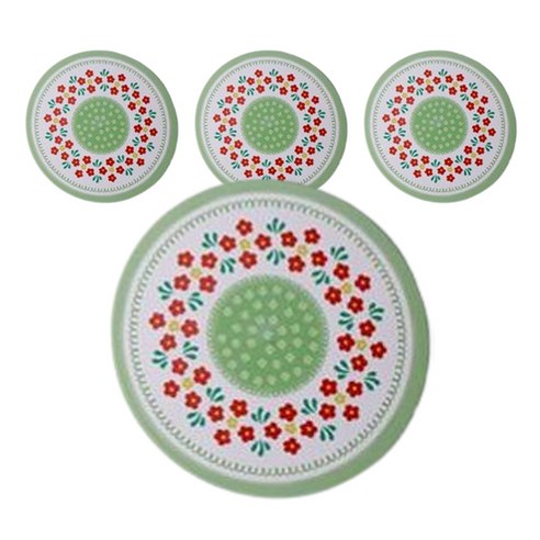 모던홀릭 규조토 컵받침대, 패턴 13, 가로 10.2cm x 세로 10.2cm x 두께 0.6cm, 4개