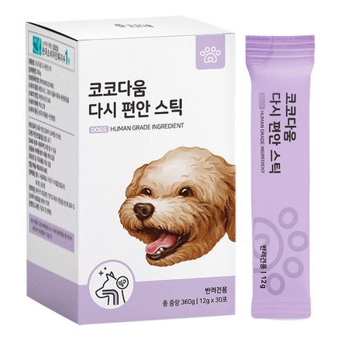 코코다움 강아지 다시 편안 스틱 30p, 꿀/고구마, 1개, 기관지