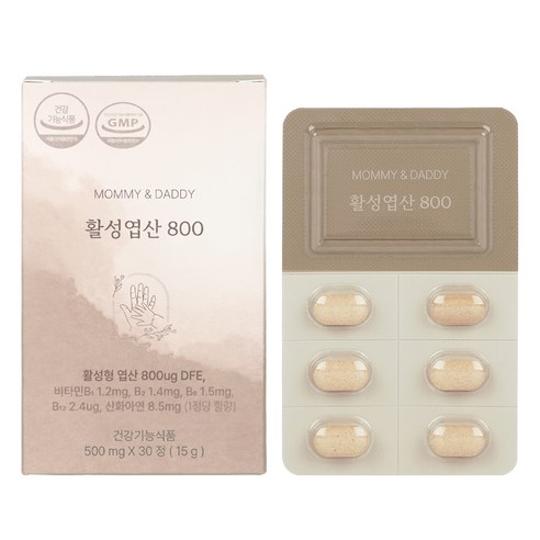 마미앤대디 활성엽산 800 15g, 1개, 30정