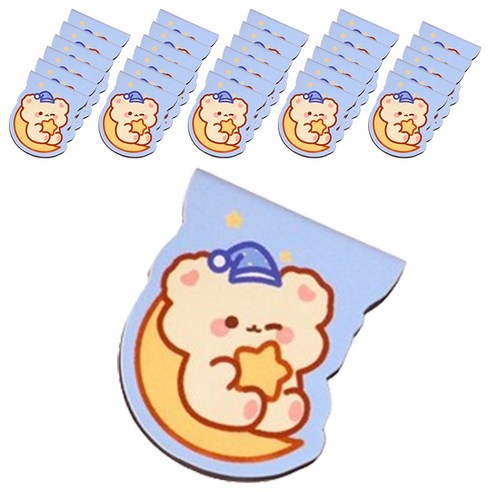 마켓감성 아기자기 캐릭터 북마크, 달곰, 30개