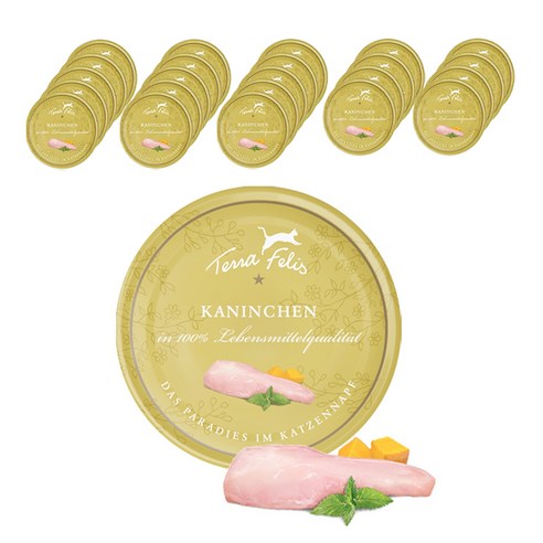 테라펠리스 고양이 사료, 토끼, 80g, 24개