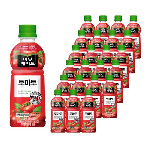과일촌 아침에 사과, 500ml, 24개 가야토마토주스 14 미닛메이드 토마토 음료, 350ml, 24개