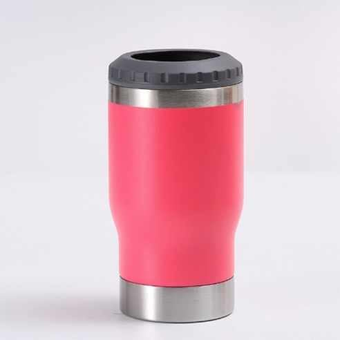 키밍 맥주 캔쿨러, 핫핑크, 1개, 420ml