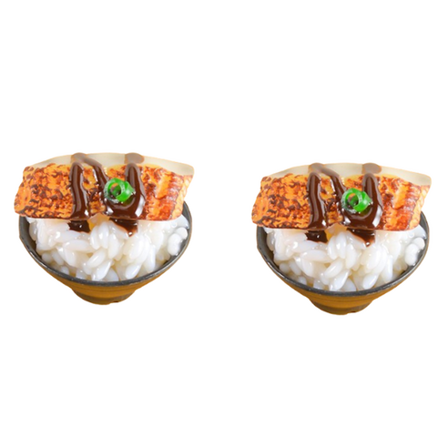 리나블루 일식당 덮밥 돈부리 모형 5cm 2p, 장어초밥