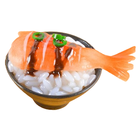 리나블루 일식당 덮밥 돈부리 모형 5cm, 새우초밥3