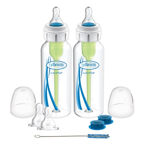 닥터브라운 구순구개열 특수밸브 트윈팩 젖병, 250ml, 2개