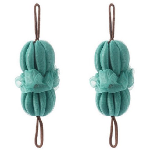 쭉쭉 늘어나 플라워 슬링 샤워볼 때수건, 블루, 1개입, 2개