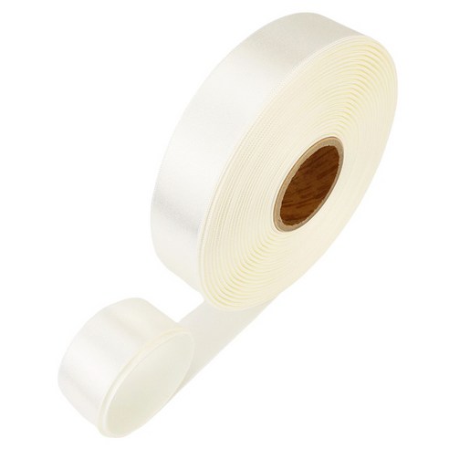 포장넷 공단기본 선물포장 리본끈 20mm, 02 백아이보리, 45m, 1개