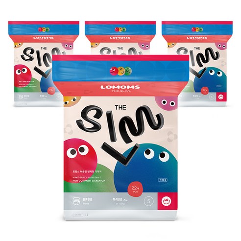 로맘스 더슬림 팬티형 기저귀, 특대형(XL), 88매