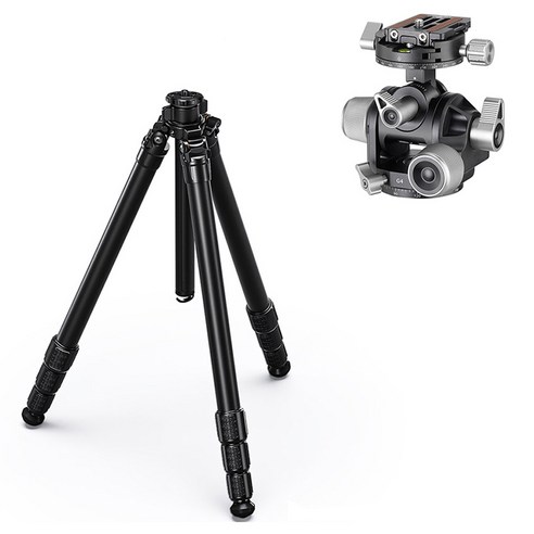 레오포토 루시퍼 10X 카본 삼각대 + 기어헤드 세트, LG-324C, G4, 1개