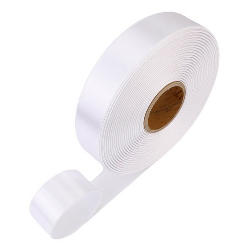 포장넷 공단기본 선물포장 리본끈 40mm, 01 백색, 1개, 45m