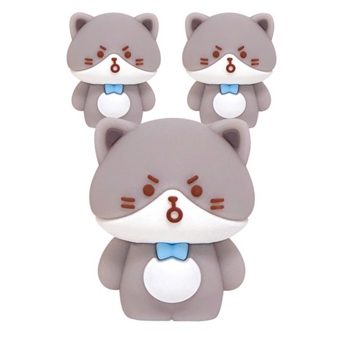 iiGEN 고양이 연필깎이, 회색, 3개
