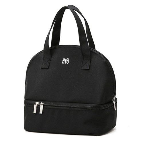 마켓피오 심플 2단 휴대용 도시락 보냉백, 타입5