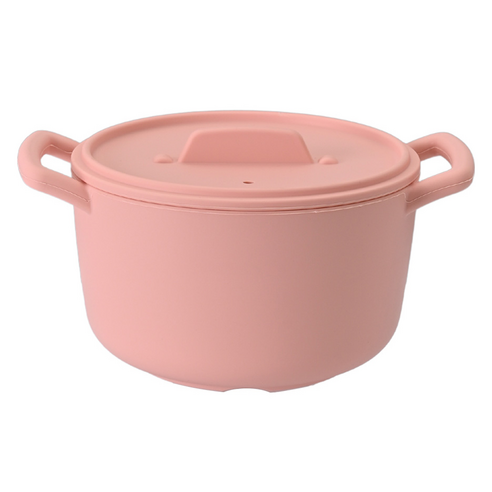 다용도 실리콘 전자레인지 찜기 냄비 1200ml, 1개, 핑크