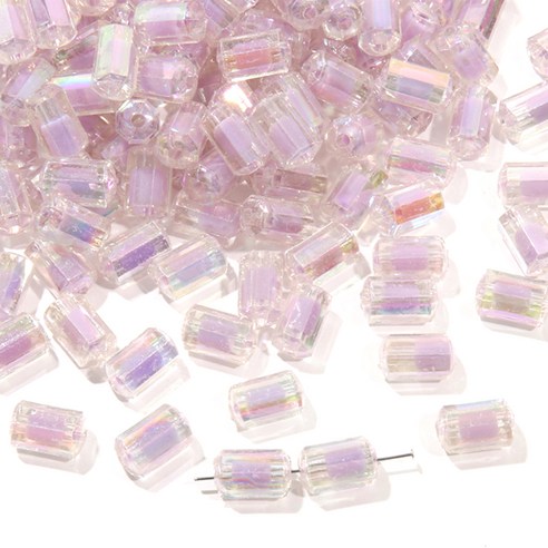 알로데 컬러 고드름 시럽 구슬 DIY 비즈 12 x 7 mm 50p, C05 퍼플, 4개