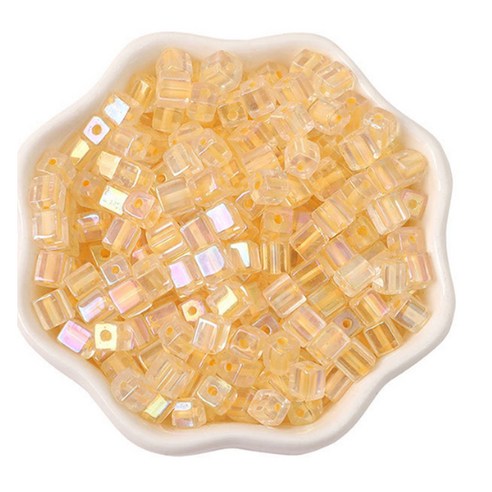 알로데 루스 코어 설탕 큐브 DIY 비즈 5mm 50p, 03 크림, 4개