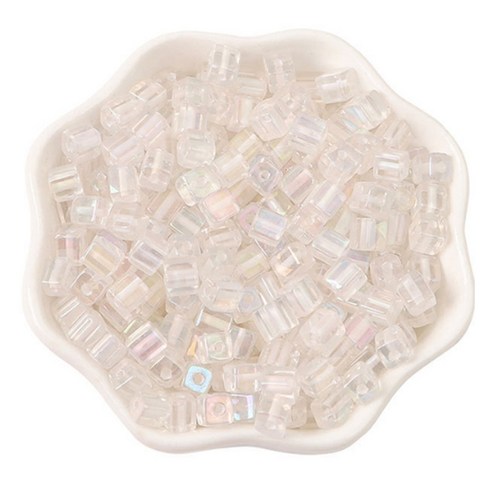 알로데 루스 코어 설탕 큐브 DIY 비즈 5mm 50p, 02 투명, 4개