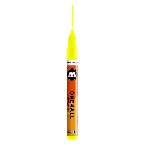 모로토우 원포올 아크릴 마카 2mm 127HS 220 neon yellow fluorescent, 1개