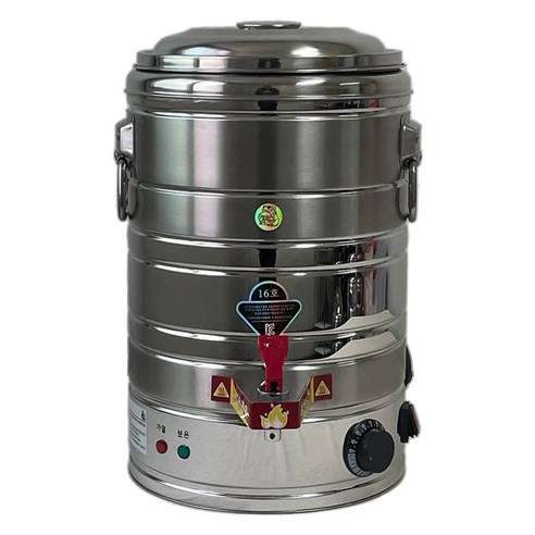 STS 316 전기물끓이기 전기포트 16호 13.6L 실버 1개 업소용약탕기