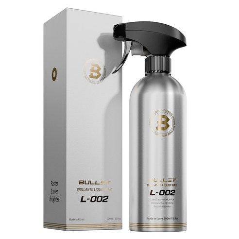 불렛 L002 브릴란테 물왁스 500ml – 1개 
세차/카케어