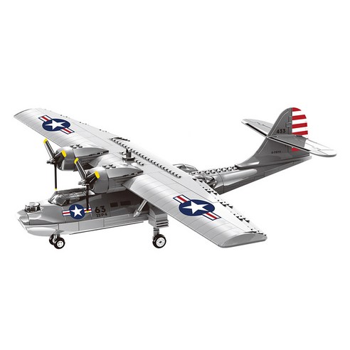 왕지 PBY-5A수상기 호환블럭 5007wg, 혼합색상, 1개