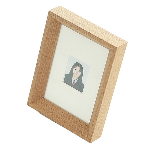 블레스프레임 나무액자 사선형 프레임 탁상 벽걸이 겸용, 브라운, 1개