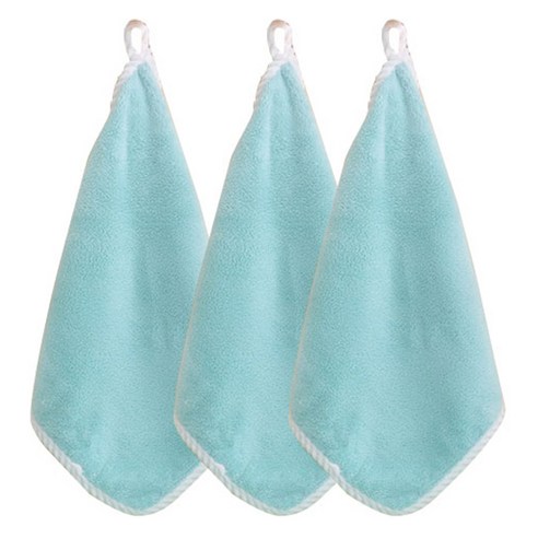 소니오 부드러운 사각 핸드타월 30 x 30 cm, 08 그린, 3개