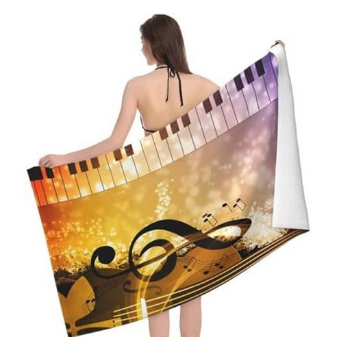 알로데 코델리아 서핑 바캉스 비치타월 75 x 150 cm, 05 피아노, 1개