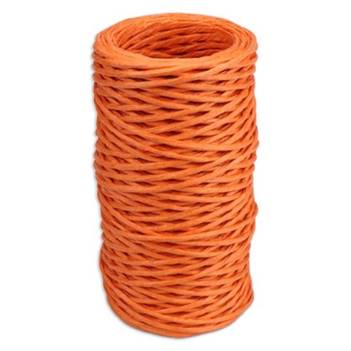데이소이 공예 종이 로프 철사 2mm x 50m, 오렌지, 1개