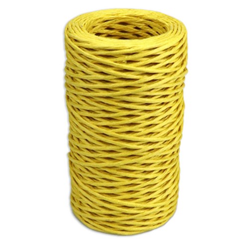 데이소이 공예 종이 로프 철사 2mm x 50m, 옐로우, 1개