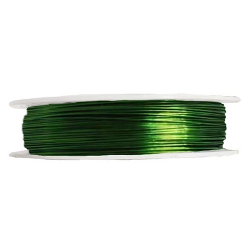 데이소이 컬러풀 공예 철사 0.4mm x 50m, 그린, 1개